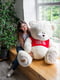 Ведмедик з латками плюшевий в футболці "Me To You (160 см) - Молочний | 6735816 | фото 4