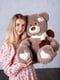 Ведмедик з латками плюшевий "Эндрю" (80 см) - капучіно | 6735818 | фото 3