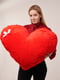 М'яка іграшка-подушка "Серце" 75 см Червона | 6735825 | фото 3
