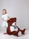 Великий плюшевий ведмідь з серцем "Джеральд" (165 см) - шоколадний | 6735849 | фото 5