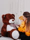Велика м'яка іграшка "Ведмедик з серцем Біллі" (150 см) - шоколадний | 6735866 | фото 2
