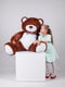 Велика м'яка іграшка "Ведмедик з серцем Біллі" (150 см) - шоколадний | 6735866 | фото 4