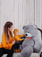 Велика м'яка іграшка "Ведмедик з серцем Біллі" (150 см) Сірий | 6735867 | фото 4