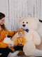 Велика м'яка іграшка "Ведмедик з серцем Біллі" (150 см) - персиковий | 6735868 | фото 4