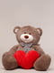 Велика м'яка іграшка "Ведмедик з серцем Біллі" (150 см) - капучіно | 6735869