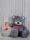 Велика м'яка іграшка "Ведмедик Біллі" (150 см) Сірий | 6735871 | фото 4