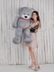 Велика м'яка іграшка "Ведмедик Біллі" (150 см) Сірий | 6735871 | фото 5