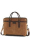 Светло-коричневая кожаная сумка для ноутбука | 6735692