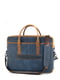 Синяя кожаная сумка для ноутбука | 6735693 | фото 2
