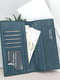 Вертикальный кожаный кошелек бирюзового цвета | 6735701 | фото 2