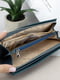 Вертикальний шкіряний гаманець бірюзового кольору | 6735701 | фото 3