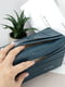 Вертикальний шкіряний гаманець бірюзового кольору | 6735701 | фото 6