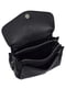 Черная кожаная сумка-клатч с текстильным ремешком | 6735741 | фото 6