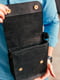 Черная кожаная сумка матовая с клапаном | 6735743 | фото 8