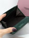 Шкіряний маленький гаманець темно-зеленого кольору | 6735984 | фото 6