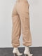Світло-коричневі штани-карго у стилі кежуал | 6736088 | фото 2