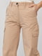 Светло-коричневые штаны-карго в стиле кэжуал | 6736088 | фото 4