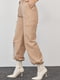 Світло-коричневі штани-карго у стилі кежуал | 6736088 | фото 5