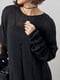 Вязаное черное платье с рваными элементами | 6736092 | фото 4