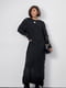 Вязаное черное платье с рваными элементами | 6736092 | фото 5