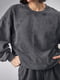 Темно-серый костюм в стиле спорт-шик: свитшот и джоггеры | 6736106 | фото 4