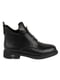 Чорні шкіряні черевики на блискавці з фурнітурою срібного кольору | 6736122 | фото 2
