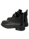 Чорні шкіряні черевики на блискавці з фурнітурою срібного кольору | 6736122 | фото 5