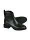 Чорні шкіряні черевики на блискавці з фурнітурою срібного кольору | 6736123 | фото 3