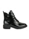 Чорні шкіряні лаковані черевики зі шнурівкою | 6736130 | фото 2