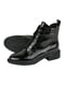 Чорні шкіряні лаковані черевики зі шнурівкою | 6736130 | фото 3