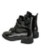 Чорні шкіряні лаковані черевики зі шнурівкою | 6736130 | фото 5