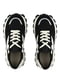 Чорні замшеві кросівки з білими деталями | 6736141 | фото 4