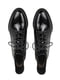 Шкіряні лаковані черевики чорного кольору зі шнурівкою | 6736159 | фото 4