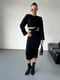 Элегентная юбка с боковыми разрезами черная | 6736394 | фото 2