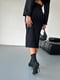 Элегентная юбка с боковыми разрезами черная | 6736394 | фото 3