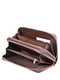 Шкіряний коричневий гаманець-клатч на дві блискавки | 6736809 | фото 2