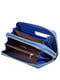 Кожаный синий кошелек-клатч на две молнии | 6736810 | фото 2