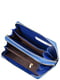 Кожаный синий кошелек-клатч на две молнии | 6736810 | фото 3