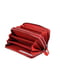 Шкіряний червоний гаманець-клатч на дві блискавки | 6736813 | фото 3