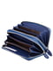 Шкіряний синій гаманець-клатч на дві блискавки | 6736816 | фото 2