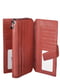 Шкіряний бордовий гаманець-клатч на блискавці з візитівкою | 6736831 | фото 2