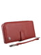 Кожаный бордовый кошелек-клатч на молнии с визитницей | 6736831 | фото 6