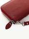 Бордовый кожаный кошелек на молнии | 6736880 | фото 3