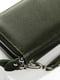 Шкіряний зелений гаманець на дві блискавки | 6736891 | фото 3
