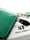 Кожаный зеленый кошелек на молнии | 6736909 | фото 3