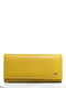 Жовтий шкіряний гаманець на магніті | 6736936