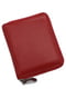 Шкіряний червоний гаманець на блискавці | 6737101 | фото 4
