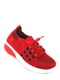 Червоні текстильні кросівки | 6737394 | фото 3