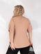 Бежевая легкая блуза с коротким рукавом на хлястике | 6737433 | фото 3