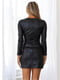Сукня-футляр чорна з еко шкіри | 6737164 | фото 3